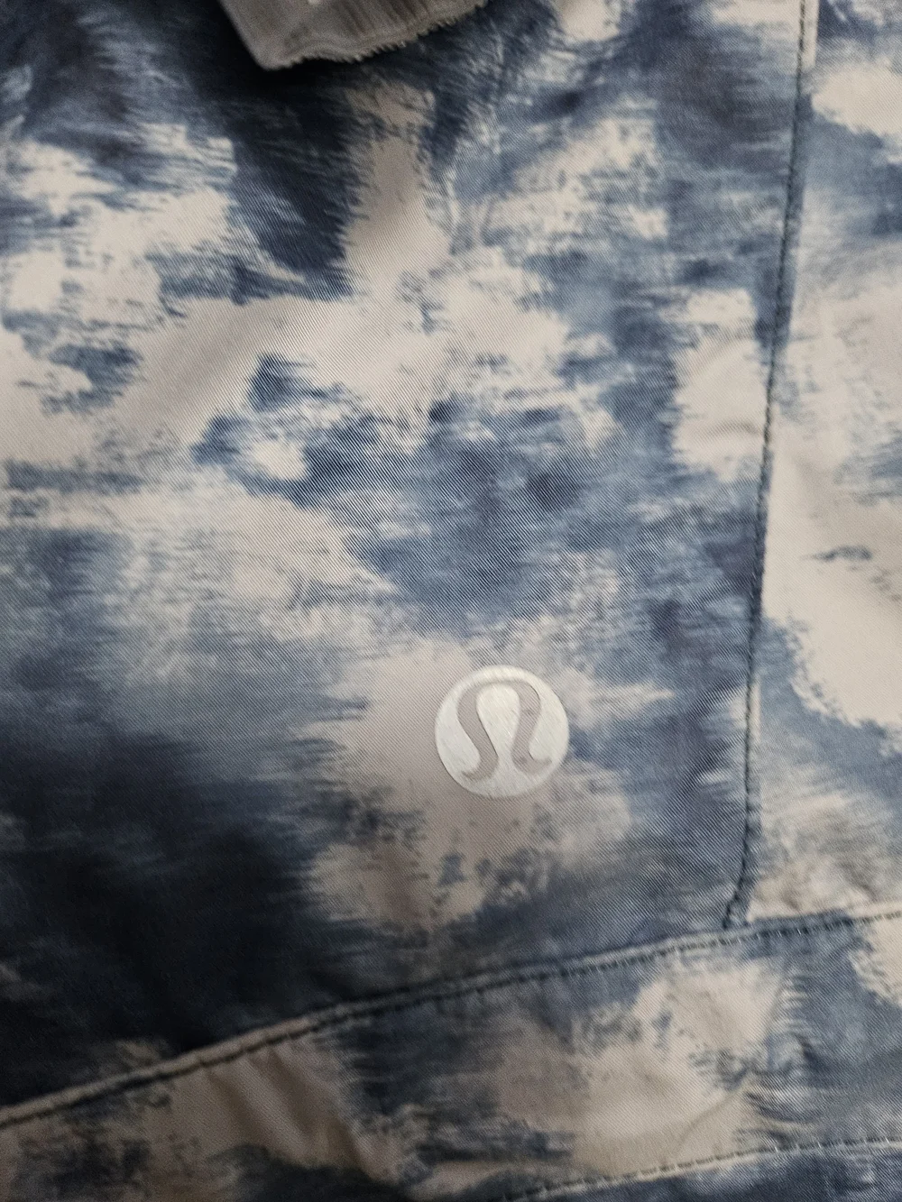 Lululemon Blue Tie-Dye Hooded Rain Jacket
